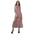 thumbnail image 1 of Moomaya Printed Women Long dress Front Slit Sexy Sleeveless Rayon Wedding Dress, 1 of 1