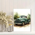 thumbnail image 2 of Qisvanset Framed Canvas Wall Art 12x16 Inch Vintage Green Car Boy Watercolor Nursery Print Art, 2 of 5
