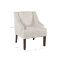 thumbnail image 3 of HomePop Classic Swoop Arm Accent Chair - Textured Beige Patterns, 3 of 8