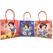 Disney Snow White PresNok Party Gift Bags, 6.25 inch, Reusable Small Goodie Bags, Set of 12, Licensed Princess Design
