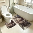 thumbnail image 4 of Linnome 2 Piece Mixed Color Bathroom Mat Set Extra Long Soft Water Absorption Non Slip Thick Washable for Toilet Shower, 4 of 6