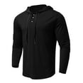 thumbnail image 6 of QUINDOS Fall Sweatshirts for Men Cotton Solid Color Button Mens Hoodies Lightweight Long Sleeve Casual Tunic Cotton Pullover Tops, 6 of 9