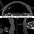 thumbnail image 3 of Car Steering Wheel Cover, Suede Sport Vehicle Steering Wheel Protector Fitting 15 Inch, Non-Slip Comfortable Automotive Interior Decoration Accessories, Universal for Most Cars, 3 of 6