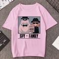 thumbnail image 2 of Camiseta estampada de Manga Anya Forger para mujer, remera de Anime Rosa divertida de la familia Spy X, playera informal Harajuku de Manga corta para mujer, 2 of 5