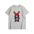 thumbnail image 2 of Freshbabe Children's Solid Color Short-Sleeve Printed Round-Neck Casual Fashion Loose Breathable T-shirt, 2 of 5