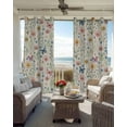 thumbnail image 6 of Pink Spring Floral Kitchen Curtains Elegant Pastoral Flowers Butterflies Rustic Cafe Short Curtains for Bathroom Blackout Window Curtain Small Window Treatment Drapes for Bedroom 27.5"x39"x2, 6 of 9
