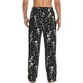 thumbnail image 2 of Bixox Men's Retro Skeleton Dancing On Halloween Party Patterned Pajama Pants with Pockets Lounge Clothes for Home, 2 of 5
