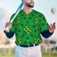 thumbnail image 6 of Balery St Patrick's Day5 Baseball Jersey for Men Casual Button Down Shirts Short Sleeve Active Team Sports Uniform-XX-Large, 6 of 9