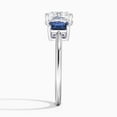 thumbnail image 3 of Zoya Jewel 14K White Gold Plated Sapphire Wedding Ring - 2.4 Ct Cushion Cut Lab Created Diamond Ring - Anniversary Jewelry - Birthday Gifts - Diamond Wedding Ring, 3 of 6