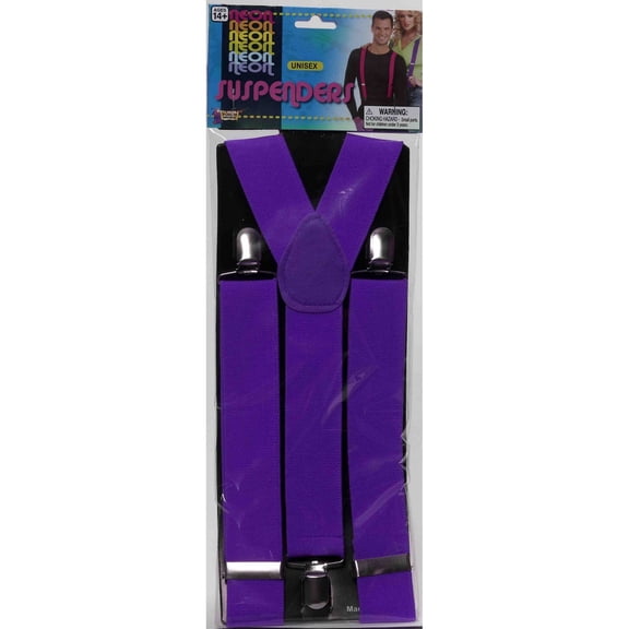 Purple Suspenders Halloween Costume Accessory