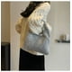thumbnail image 3 of Xiao Hua Bolso de hombro tejido para mujer, bolso de mano y neceser, elegante bolso de mano tejido para playa, de verano, 25 x 5 x 17 cm (plateado)., 3 of 5