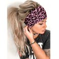 thumbnail image 3 of Diademas bohemias, cintas para el pelo con estampado de leopardo y rayas, suaves y elásticas (4 piezas) Rojo Verde, 3 of 4