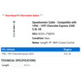thumbnail image 2 of Speedometer Cable - Compatible with 1996 - 1997 Chevy Express 2500 5.0L V8, 2 of 2