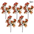 thumbnail image 2 of Christmas Berry Picks Realistic: 5PCS Artificial Berry Decor Faux Berries Stems, 2 of 10