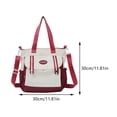 thumbnail image 2 of Bolso de mano Colorblock de gran capacidad bolso informal con asa superior para mujeres y niñas, 2 of 8
