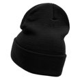 thumbnail image 2 of Weight Lifting Embroidered 12 Inch Long Knitted Beanie - Black OSFM, 2 of 5