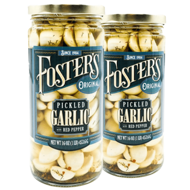 Foster's Pickled Garlic Cloves Original 16oz (2 Pack) Pickled Garlic