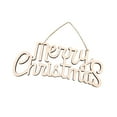 thumbnail image 1 of Letrero de madera de Feliz Navidad, adorno para interior y exterior, estilo granja, para colgar en la pared. Ninguno A, 1 of 9