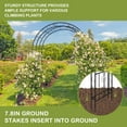 thumbnail image 4 of Qiushi 7FT Garden Arch Arbor, Heavy Duty Metal Arbour Archway, Decorative Frame Stand Trellis with Ground Stakes for Wedding Ceremony Party Plant Climbing Rose Vines Lawn Courtyard Patio, Black, 4 of 12
