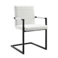 thumbnail image 3 of Modway Savoy Performance Velvet Dining Chairs - Set of 2 in White, 3 of 9