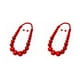thumbnail image 3 of Qarigey Collar de cuentas de Bohemia joyería colorida colgantes únicos accesorios mujer chica encanto estético suéter cadenas rojo Rojo 2piezas, 3 of 6