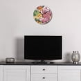 thumbnail image 3 of Pink Flower Cherry Blossom Round Wall Clock 10 Inch, Silent Non Ticking Wall Clocks Battery Operated, Simple Modern Decorativel Clock Style fits Any Home Decor, 3 of 6