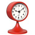 thumbnail image 1 of Reloj despertador analógico bonito de 3", pequeño reloj de mesa retro que funciona con pilas, reloj de escritorio de metal silencioso con luz para decoración de sala de estar, dormitorio, mesita de n, 1 of 5