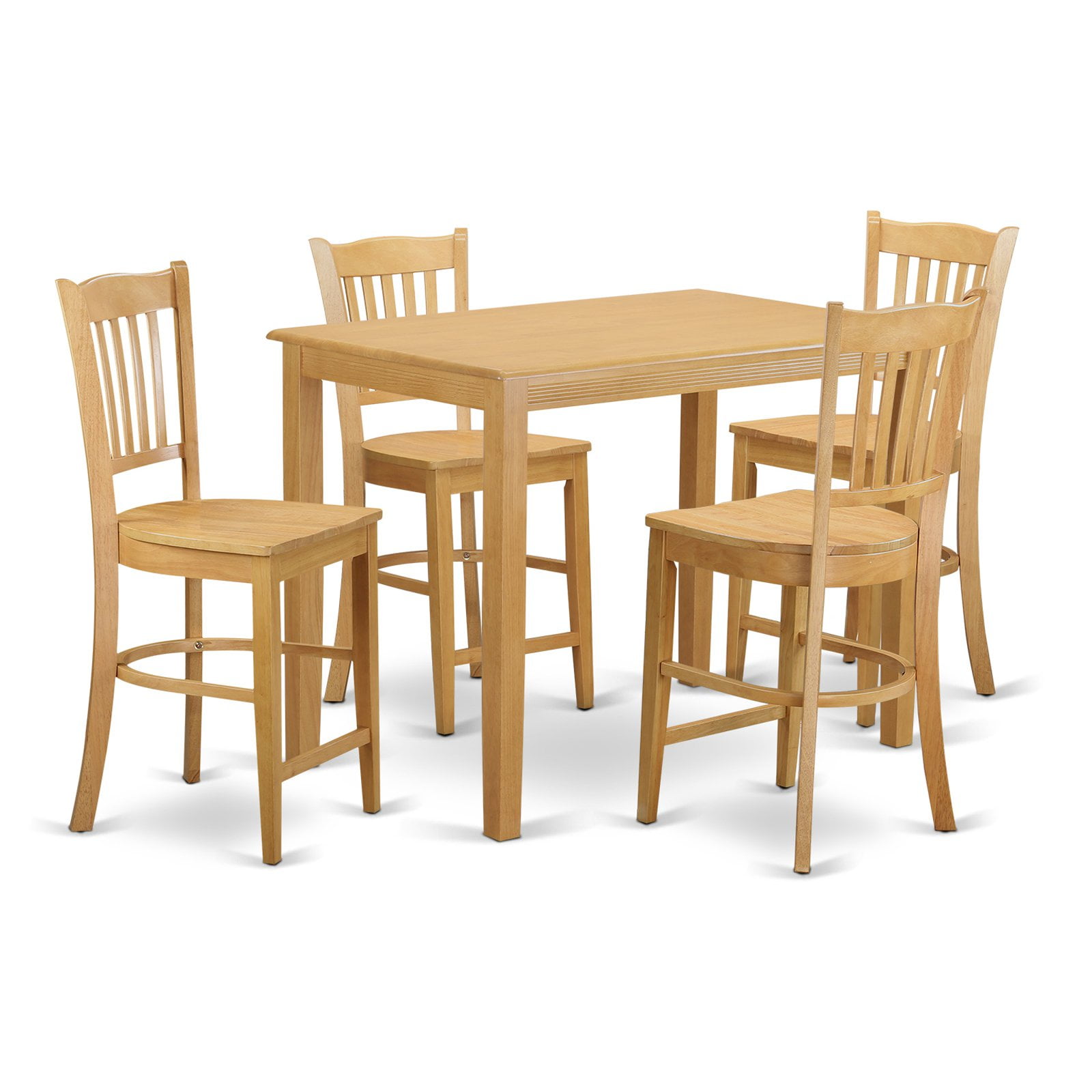 East West Furniture Yarmouth 5 Piece Comb Back Dining Table Set