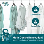 Moth Trap 10-Pack, Slowly Releases Enhanced 2X Pheromones, Lures, Trap & Kill Pantry & Clothes Moths, Food, Wardrobe & Dresser Moth Treatment & Prevention, Odorless, Safe & Eco-Friendly