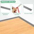 thumbnail image 2 of Moldura autoadhesiva Uxcell, 16.4 ft x 0.4 in, trim de acero inoxidable autoadhesivo para paredes [Negro cepillado], 2 of 7