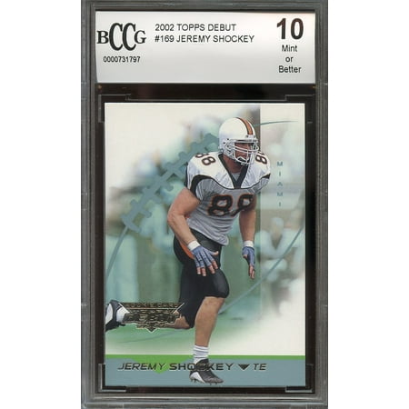 2002 Topps 1952 Reprints - 2002 topps debut #169 JEREMY SHOCKEY new york giants rookie card BGS BCCG 10