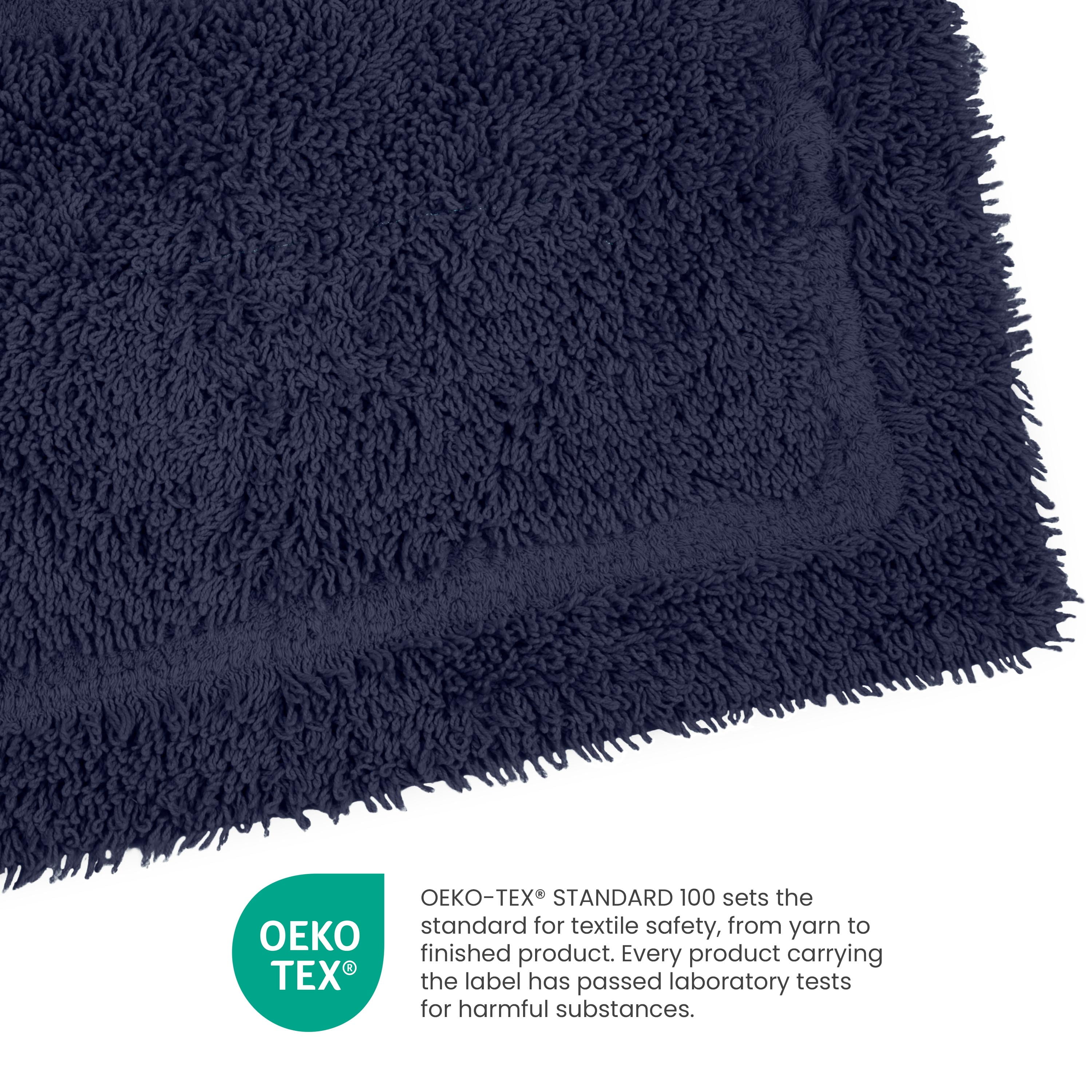 Martex Cotton Bath Rug | Ringspun Soft & Absorbent Non-Slip Quick-Dry Bathroom Mat | Navy