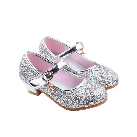 

GENILU Girls Dress Shoes Toddler Ballerina Flats Mary Jane Slip on Shoes in Wedding Party Holiday Wearing