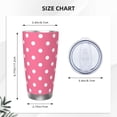 thumbnail image 4 of KLL Dots On Rose Red Background Print 40oz Stainless Steel Insulated Car Cup with Spillproof Lid - Keep Your Drink Hot or Cold on the Go-Straw Two-piece Set, 4 of 8