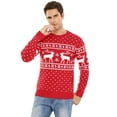 thumbnail image 2 of Purcoar Mens Casual Slim Fit Knitted Christmas Holiday Party Pullover Sweaters, 2 of 9