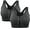 Grayx2, variant on Women Sports Bra Front Zipper Yoga Bras Padded Stretch Fitness Tops Workout Gym Activewear Yoga Bra for Gym Running Workout Fitness