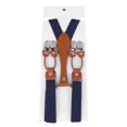 thumbnail image 1 of Bretelles pour homme, double couche, élastiques, réglables, confortables et résistantes, bleu marine, 1 of 4