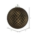 thumbnail image 2 of Vickerman 6" Gunmetal Durian Glitter Ball Ornament, 4 per Bag, 2 of 4