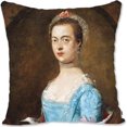 thumbnail image 1 of Housse de Coussin Décorative Protectrice Portrait de Femme Renaissance Rococo Art Gainsborough --The Spring la Source Jm, 1 of 4