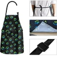 thumbnail image 3 of Pets Animals Dog Grooming Waterproof Apron with 2 Pocket and Adjustable Men Women Chef Neck for Kitchen Garden Décor, 3 of 6