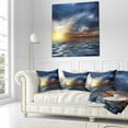 thumbnail image 3 of Designart Incredible View of Typical Sunrise - Seascape Throw Pillow - 16x16, 3 of 5