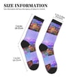 thumbnail image 3 of KLL Colorful Purple Cosmos Flower Print Cool Socks Men's Women's Crew Socks Funny Crazy Novelty Stockings, 3 of 7