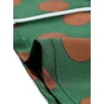 thumbnail image 5 of INSPIRE CHIC Womens Short Sleeve Notch Collar Piped Button Down Sleepwear Polka Dots Pajama Sets X-Large Deep Green, 5 of 5