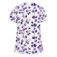 thumbnail image 4 of Gamivast Scrubs for Women Print V-Neck Short Sleeve Nursing Scrubs Tops with Pockets Soft Stretch Breathable Scrub Nursing Uniform, 4 of 5