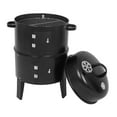 Detachable 3in1 Vertical Charcoal Smoker Portable BBQ Smoker Grill