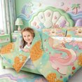 thumbnail image 4 of Manfei Cute Axolotl 7pcs Queen Bedding,Watercolor Salamander Print Bedding Comforter Set Queen,Colorful Stars Reversible, 4 of 7