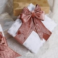 thumbnail image 4 of Rose Gold Velvet Wired Ribbon with Glitter Back 2.5 Inch Mauve Christmas Ribbon Wired Reversible Ribbon for Christmas Tree, Gift Wrapping, Crafts, Wreaths Supplies, Topper Bows (10 Yards), 4 of 7