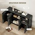 thumbnail image 4 of HOMCOM Kitchen Sideboard with Push-Open Drawers and Storage Cabinets, 4 of 10