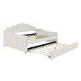 thumbnail image 4 of Tamaño completo tapicería Daybed marco con Shall en forma de respaldo y trundle, 4 of 5