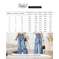 thumbnail image 2 of Sidefeel Wide Leg Denim Jeans for Womens High Waist Distressed Baggy Boyfriend Jeans Pants, 2 of 9
